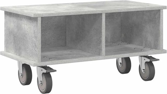 vidaXL TV-Ständer modern in Grau aus MDF mit Rollen, B/T/H: 68,5 x 35 x 35 cm - Bild 1