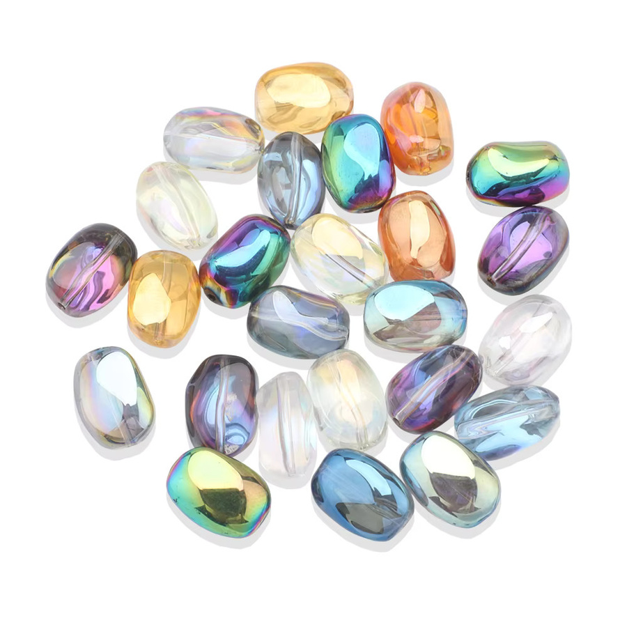 YUANZHIRUN Perlen, tschechisches Kristallglas, unregelmäßige Form, 11 x 15 mm, Unisex - Bild 2