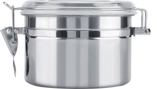 Vakuumversiegelter Kaffeebehälter aus Edelstahl und Glas von CosyHome in Grau, 800 ml - Bild 1
