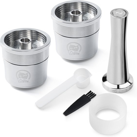 iCafilas Nachfüllbarer Kaffeekapsel-Filter aus Edelstahl für Illy X7.1 und Illy Y5 Maschinen, Farbe: Silber - Bild 1