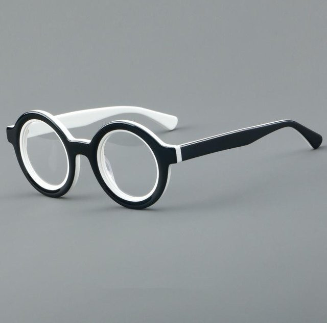 Bai Fen Bai Electronic 3C Korrektionsbrille, Acetat, Rund, Vollrand, Unisex, white - Bild 1
