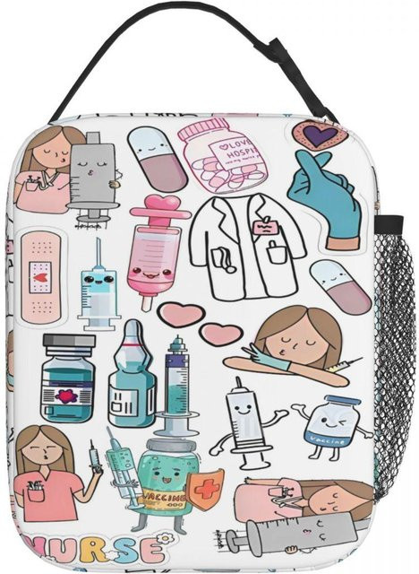 Isolierte Lunchtasche Fancy Style Studio Krankenschwester Motiv Multicolour - Bild 1