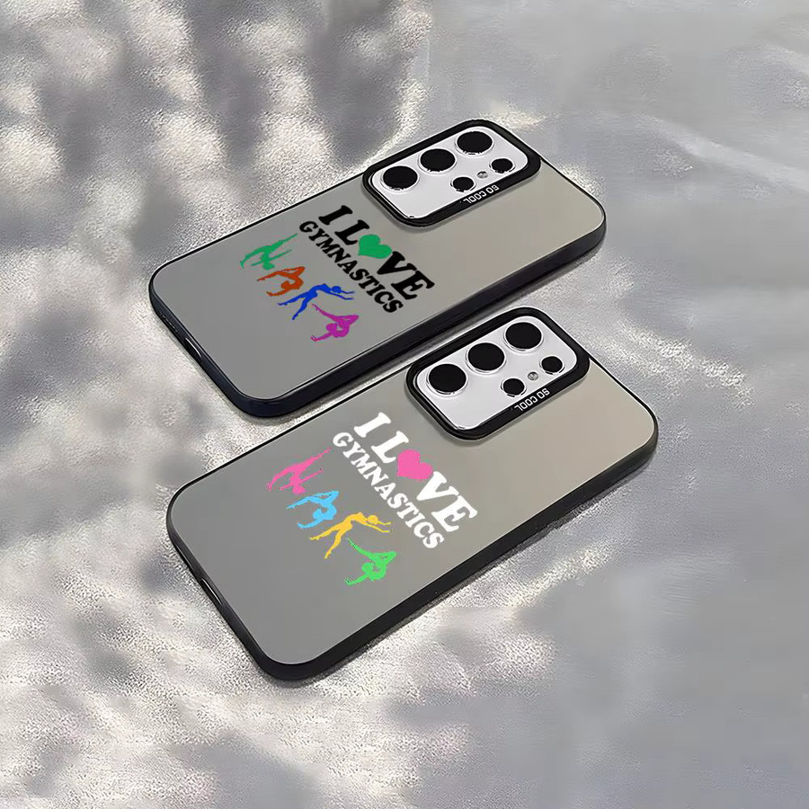 Handyhülle Ich liebe Gymnastik für Samsung Galaxy S25 S24 S23 S22 S21 Ultra Plus in Schwarz Lila Matt Laser Design - Bild 3