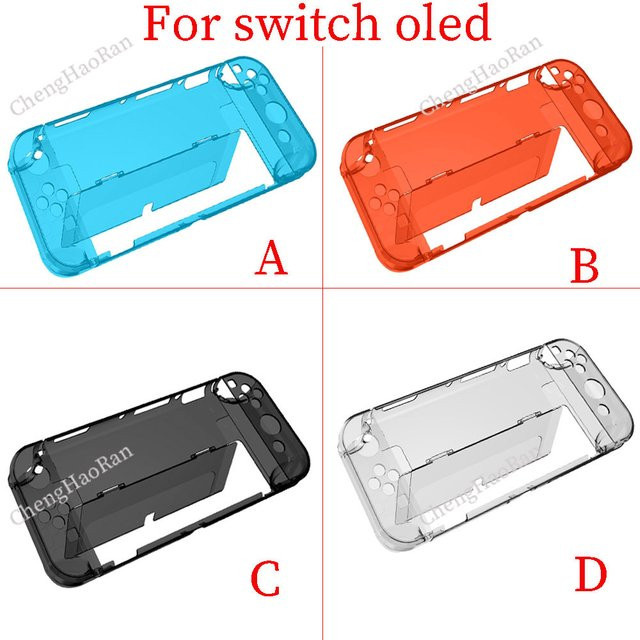 ChengHaoRan Transparente Kristall-Schutzhülle für Nintendo Switch OLED Split Flip Anti-Sturz-Hülle - Bild 1