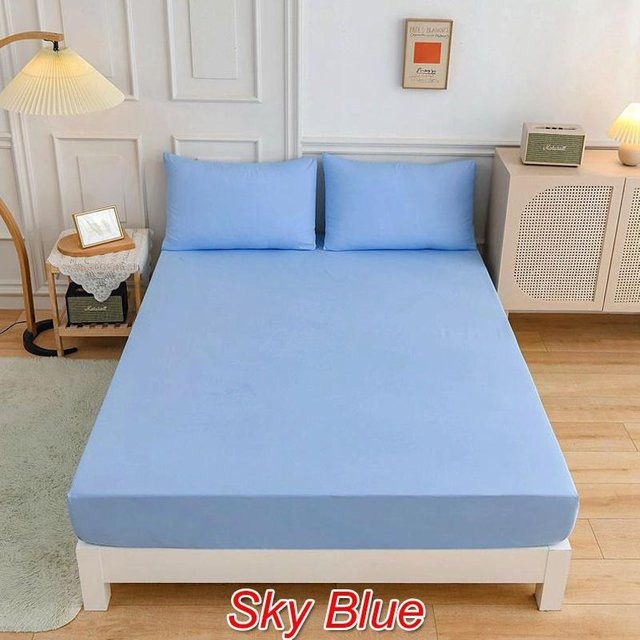 Idealife Spannbetttuch aus gebürsteter Mikrofaser in Blau, B/T: 90 x 200 cm, Höhe: 30,5 cm - Bild 1