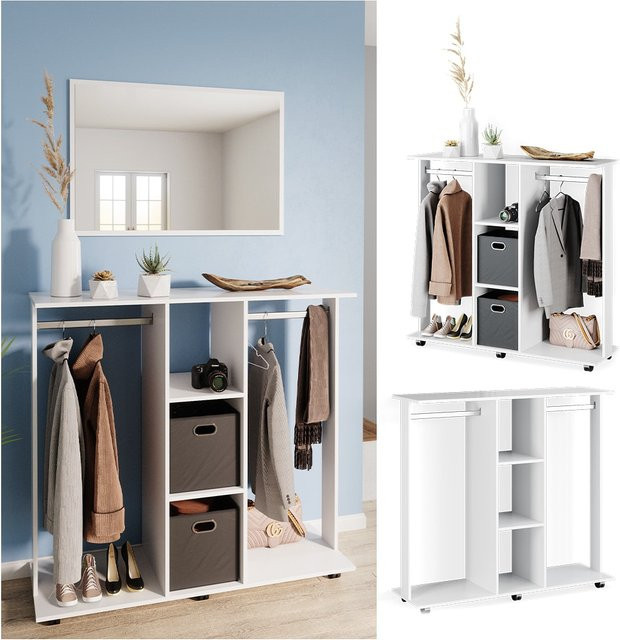 Vicco Kleiderschrank Robbie für Schlafzimmer und Flur mit Kleiderstange - Bild 1