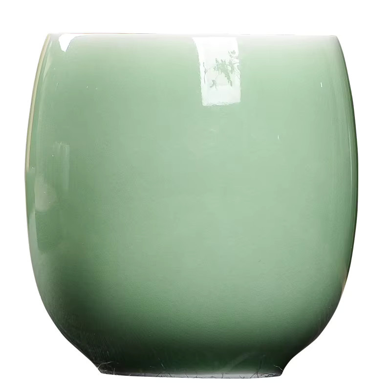 Handgefertigte Keramik-Teetasse mit Eis-Crackle-Glasur in Multicolour für dein Gongfu-Teeset - Bild 5