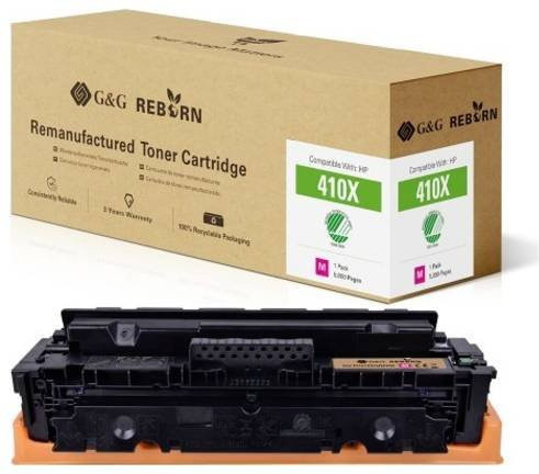 G&G Toner Cartridge Magenta Kompatibel mit HP 410X Reborn Remanufactured für Laserdrucker mit 5000 Seiten Reichweite - Bild 1