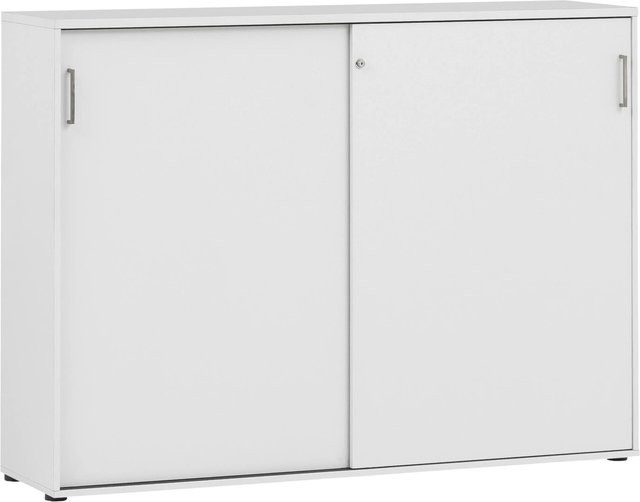 Schildmeyer Aktenschrank Serie 1500 mit Schiebetüren in Grau, B/T/H: 119,3 x 41,0 x 160,2 cm - Bild 1