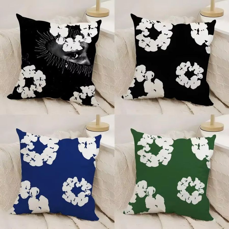 D-Denim T-TearS Kissenbezug White3 aus seidigem Kurzplüsch mit doppelseitigem Druck für dein Sofa und deine Heimdekoration - Bild 2