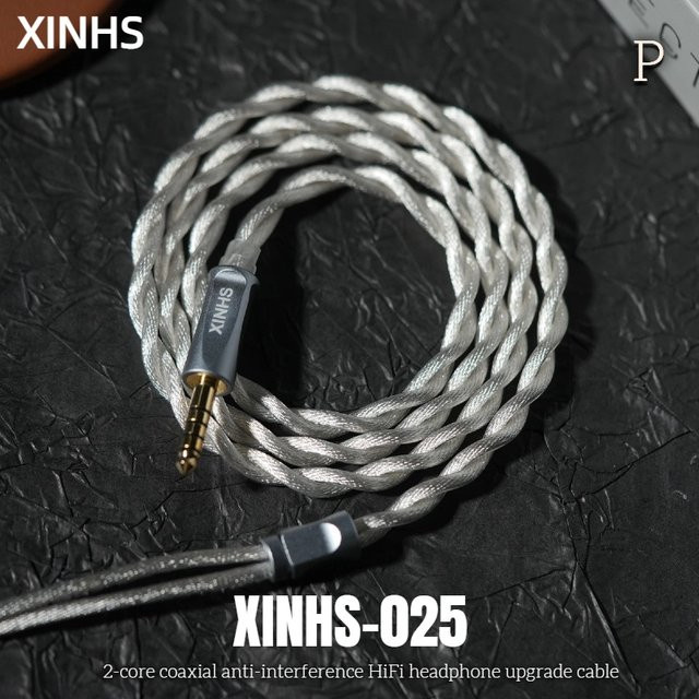 XINHS-025 High-Fidelity Kopfhörer-Upgrade-Kabel aus versilbertem Single Crystal Kupfer mit 0,78 mm 2PIN MMCX QDC Anschluss für BLON - Bild 1
