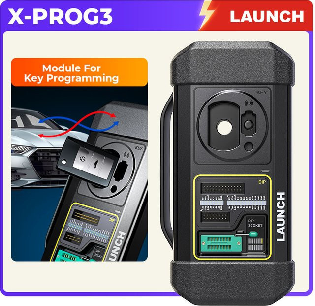 Launch X431 X-PROG3 OBD2-Scanner zur Autoschlüssel-Programmierung und Wegfahrsperren-Diagnose in Rot und Schwarz - Bild 1