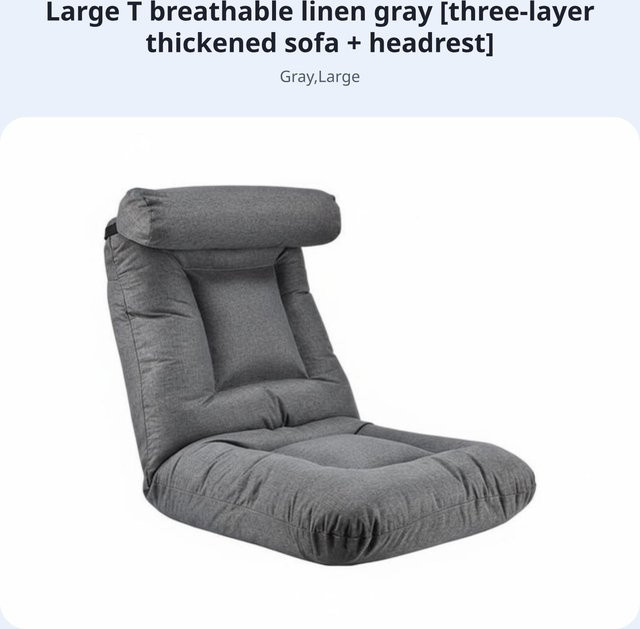 Binchi Outdoor Product Verstellbarer Bodenliegestuhl Grau mit verstellbarer Rückenlehne und faltbarem Design - Bild 1