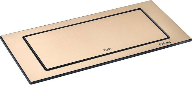 EVOline Backflip Steckdose 2-fach versenkbar mit USB-C in Kunststoff und Edelstahl mit Messing-Effekt - Bild 1