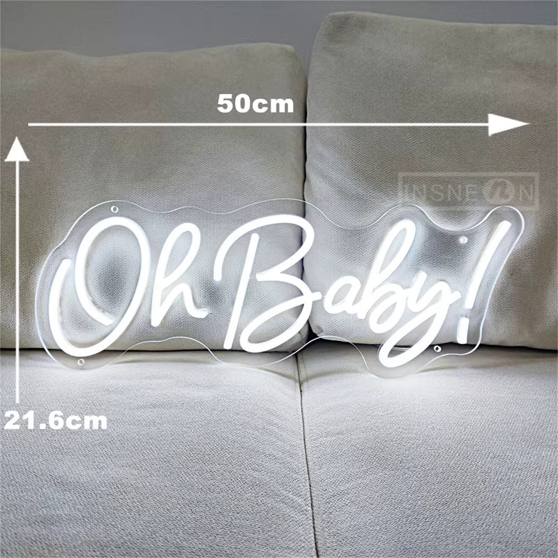 Oh Baby Neon Schild LED Licht zur Wanddekoration für Hochzeit, Party und Schlafzimmer via USB - Bild 2