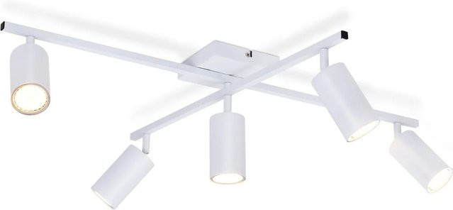 NETTLIFE Deckenstrahler aus Metall in Weiß, modern und verstellbar, GU10, B/T/H: 78 x 13 x 8 cm - Bild 1