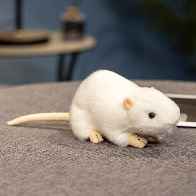 Weiße Maus Plüschtier, 29cm, ab 14 Jahren - Bild 1