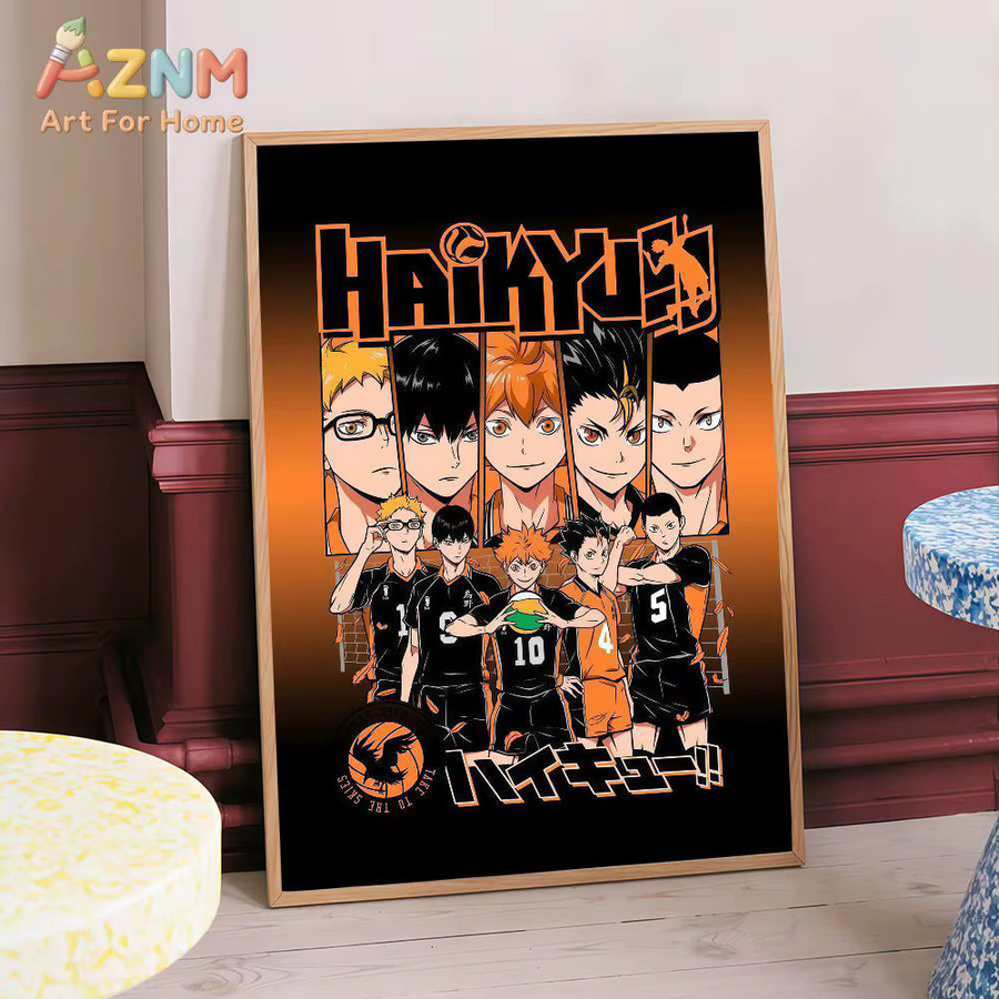 Haikyuu Anime Volleyball DIY Klebeposter im Vintage-Stil für deine Dekoration in Zimmer, Bar oder Café, Mehrfarbig - Bild 5