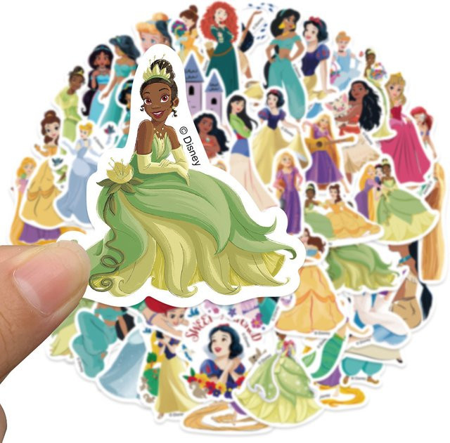 Disney Cartoon Prinzessinnen Aufkleber, 10-teiliges Set - Bild 1