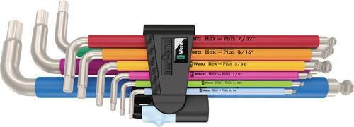 Wera Hex-Plus Multicolour Imperial Stainless 1 Winkelschraubendreher-Set 3950/9 mit 9 Teilen - Bild 1