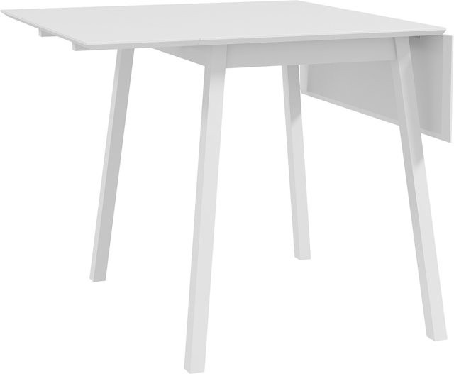 HOMCOM Klappbarer Esstisch aus Kiefernholz in Weiß für 2-4 Personen, B/T/H: 110 x 86 x 75 cm - Bild 1