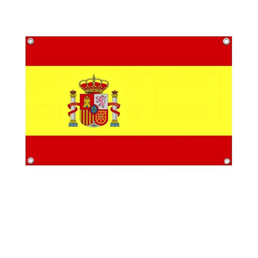 Spanien-Flagge als Banner aus Polyester in Rot und Gelb mit Ösen zur Aufhängung - Bild 6