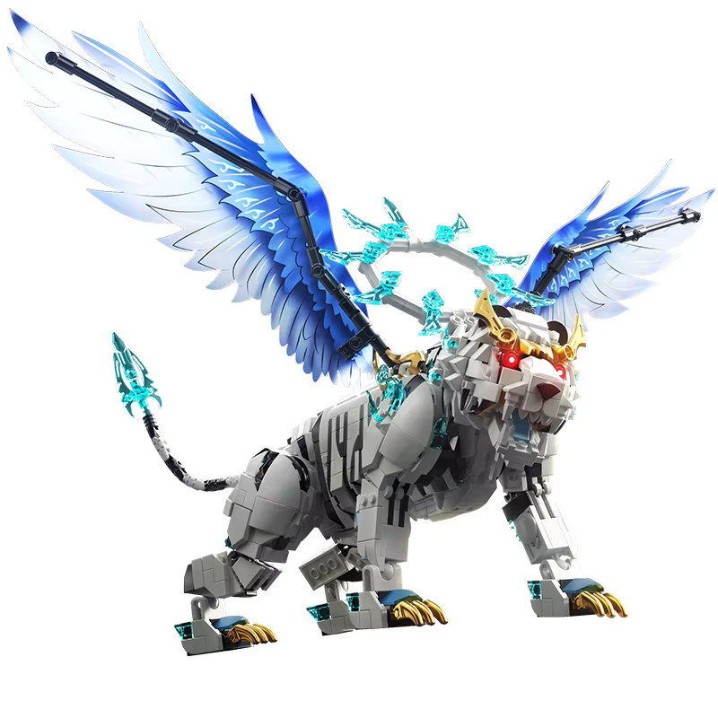 TOYLINX Mecha-Bausteine weißer Tiger, Lernspielzeug, 1172 Teile - Bild 6