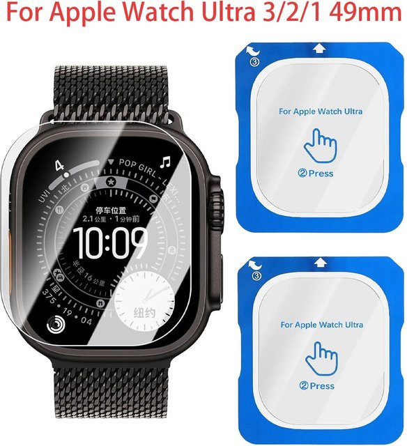 Apple Bildschirmglasabdeckung, gehärtetes Glas, 49 mm, transparent - Bild 1