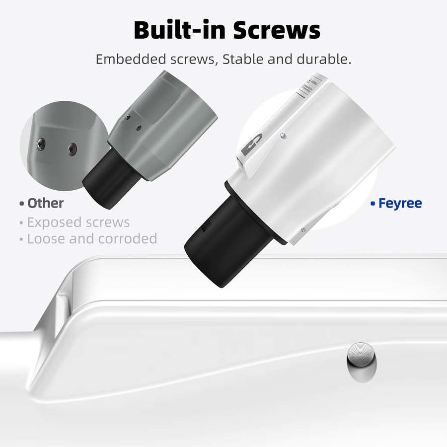 Feyree Typ 2 zu NACS EV-Ladeadapter 32A 7kW 1-Phasen-AC-Ladekabel-Stecker für Tesla Elektroautos in Weiß - Bild 3