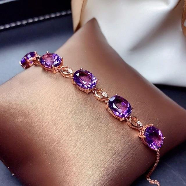 Armband 925 Silber, Roségold, Kristall, Damen - Bild 1