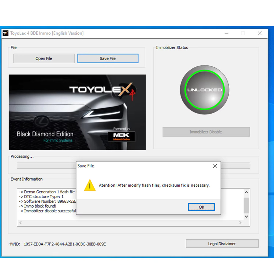 Toyolex 4 Diagnose-Software für Denso und Lexus zur DTC-Deaktivierung und Maskierung - Bild 2