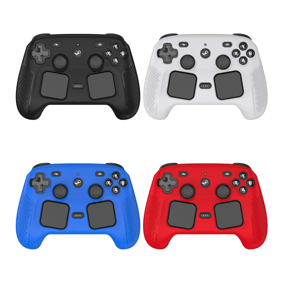 JazPlate Silikonhülle für Valve Steam Controller in Schwarz, rutschfest und stoßfest - Bild 1
