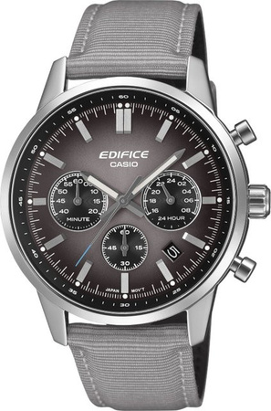 Casio Chronograph Herrenuhr, Quarz, Edelstahl, 41 mm, 10 ATM
