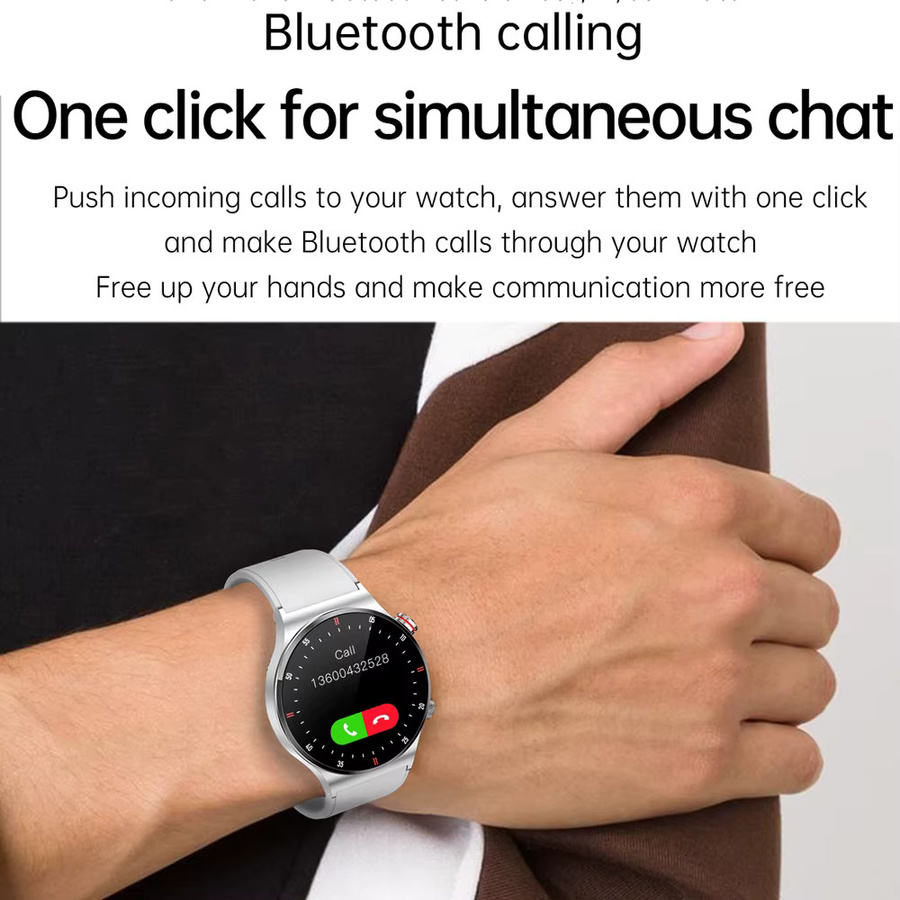 CRTORRS Smartwatch, Schwarz, Rund, NFC, Bluetooth, 44 mm, Unisex - Bild 4