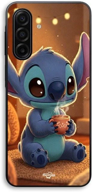 MANIACASE Handyhülle für Samsung Galaxy A17 aus flexiblem Silikon TPU mit niedlichem Stitch-Kaffee-Muster in Multicolour - Bild 1
