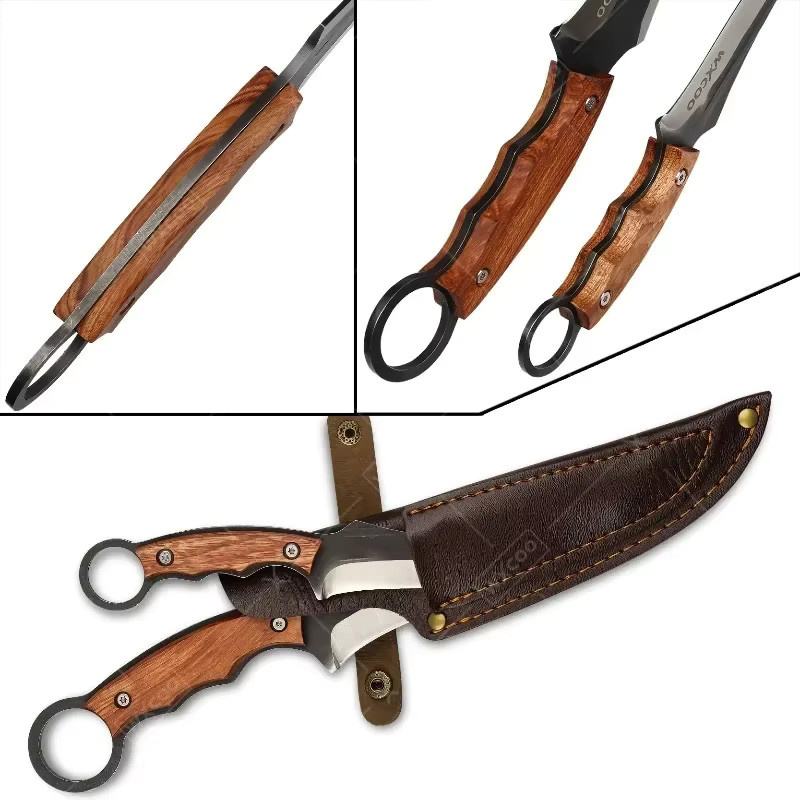 WXCOO Handgeschmiedetes Küchen-Ausbeinmesser und Tranchiermesser mit Holzgriff für Fleisch, Gemüse und Obst - Bild 5
