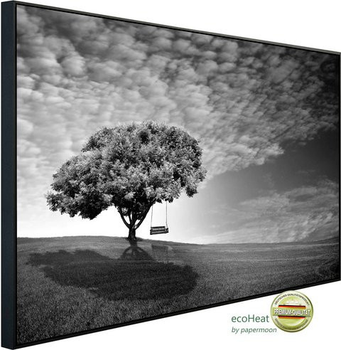 papermoon EcoHeat Infrarotheizung mit Baum-Design in Schwarz und Weiss, Matt-Effekt, mit App-Steuerung und Überhitzungsschutz - Bild 1