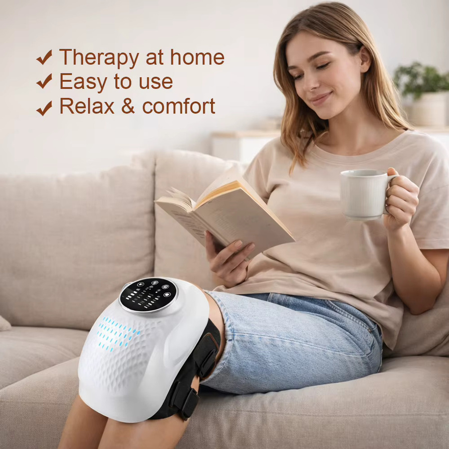 pyeeyan Kabelloses Knie-Massagegerät mit Wärme, Vibration und Luftkompression, Unisex - Bild 3