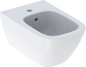 Geberit Wand-Bidet Smyle Square in Weiß mit Überlauf aus Keramik