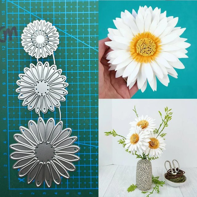 Metall-Schneideform Ozean-Blumen-Serie für Papierhandwerk in Silber - Bild 1
