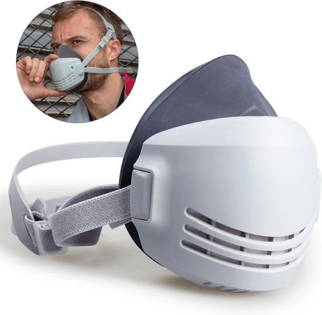 AnruiGe PROTECT Atemschutzmaske aus Baumwolle mit Filter, 20 Stück Staubmasken für Industrie und Bau zur Sicherheit gegen Staub, Dunst und Nebel - Bild 1