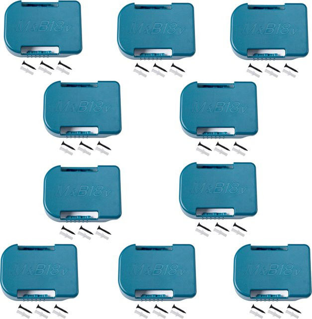 ZWINCKY Batteriespeicher Rack Halterung in Blau für Makita und Bosch 14,4 V 18V Akkus, 10/5 Stück Set - Bild 1