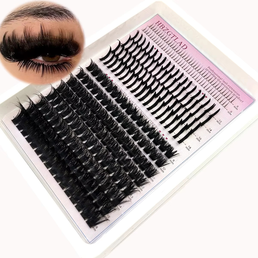 AMSDCN Wimperncluster DIY Anime Wimpern, 80D/100D, stacheliges Volumen - Bild 3