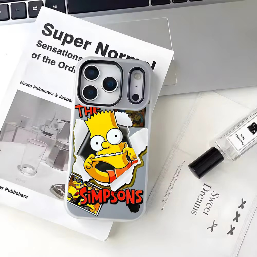 Die Simpsons 2-in-1 Handyhülle für iPhone 12 bis iPhone 17 mit abnehmbarem Kartenhalter, transparent und mehrfarbig, stoßfeste TPU Schutzhülle - Bild 2
