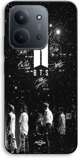 Maniacase Schutzhülle für Xiaomi Redmi 15C 5G in Schwarz mit BTS Signatur Sternennacht Design - Bild 1