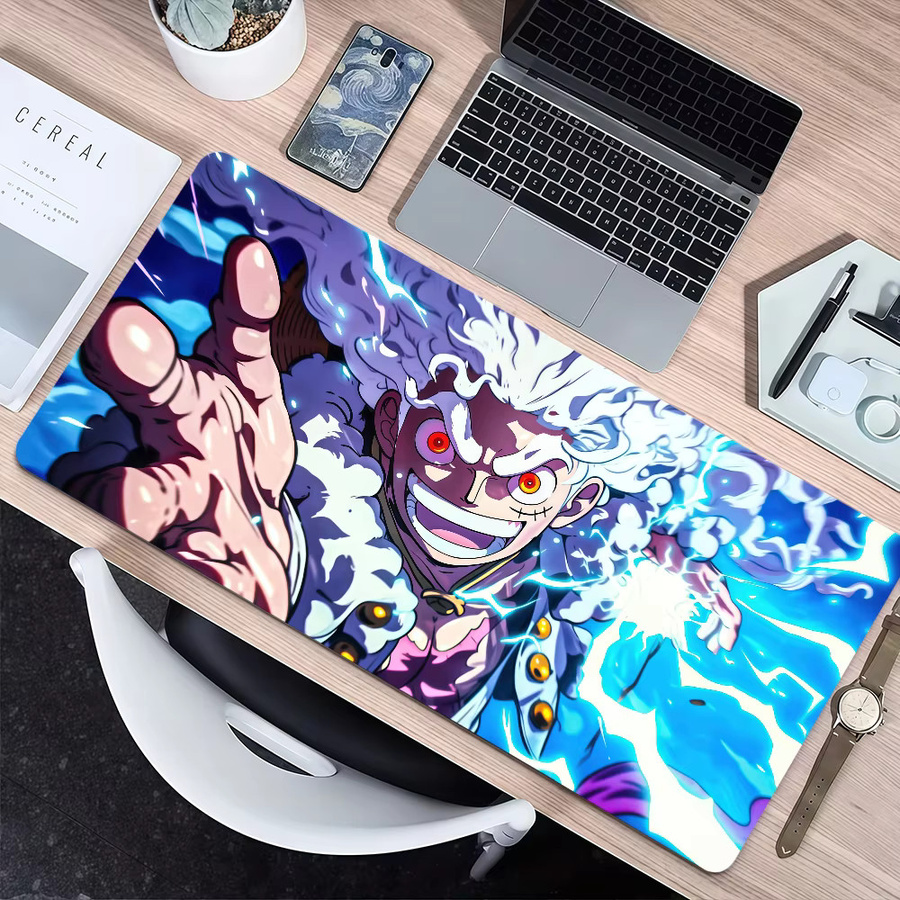 ONE PIECE Anime Luffy Gear 5 Mauspad, rutschfest und verdickt mit Lockedge, multicolour, großes Gaming-Mauspad für deinen Schreibtisch - Bild 2