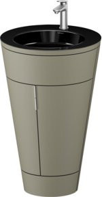 Duravit Waschtischunterschrank Starck 1 Set c-bonded, Schwarz matt, B/T/H: 56 x 60,5 x 86,4 cm - Bild 1