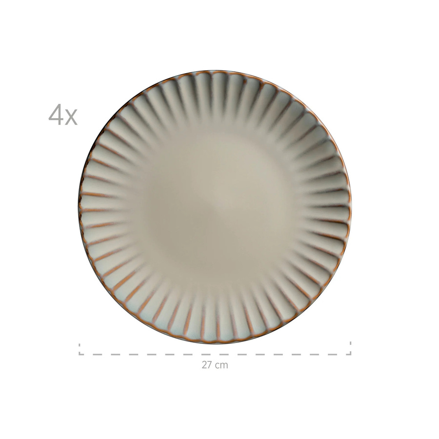Mäser Kombiservice Confino aus Steinzeug, 20-teilig, Beige/Schwarz - Bild 2