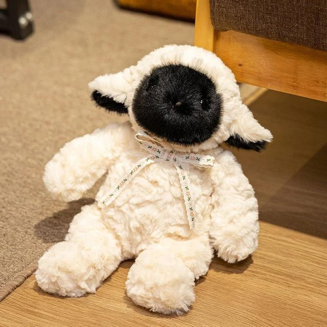 Yiran toy Kleines Schaf Plüschtier, mit Schleife, 25cm - Bild 1