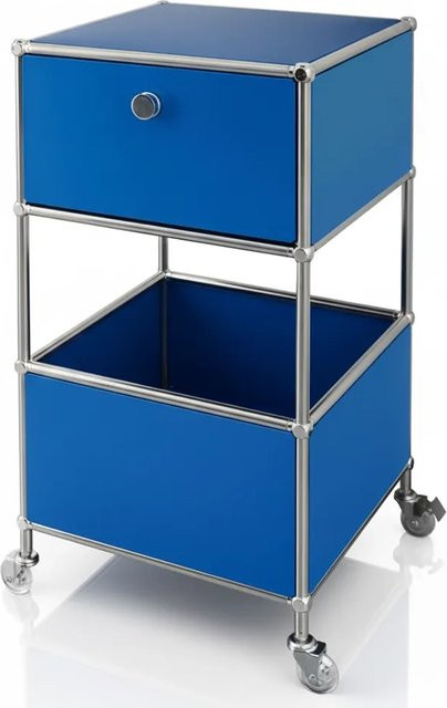 Floordirekt Metallregal Concept Epure MK-145 mit Rollen in Blau, B/T/H: 40 x 40 x 75 cm - Bild 1